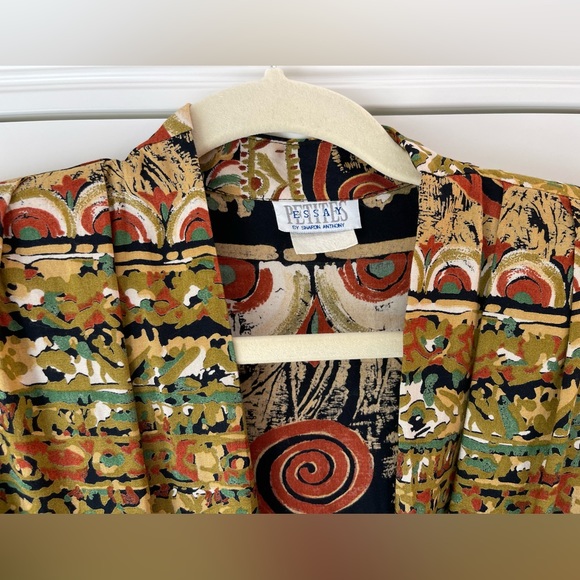 Essay by Sharon Anthony vintage blazer jacket tribal print size 8 petite Medium - Picture 3 of 4